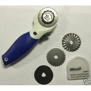 KW-triO 03803 45mm 大割布刀 虛線刀 波浪刀 滾輪式割布刀 折線刀 / SB001/002 備用刀片-細節圖2