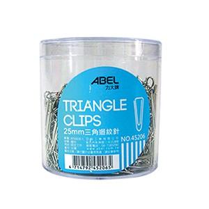 力大牌ABEL 45204 28mm銀色迴紋針 500入(筒) / 45206 25mm 銀色三角迴紋針 500入(筒)-細節圖2