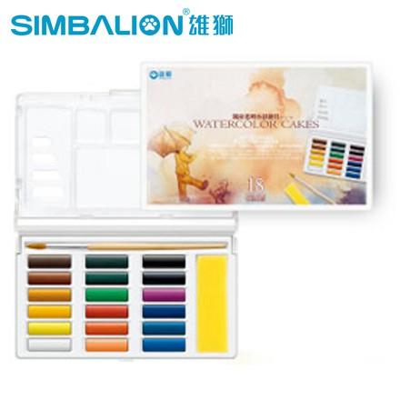 雄獅 SIMBALION WCK-18 隨身透明水彩繪具(組)18色 隨身透明水彩18色組-細節圖2