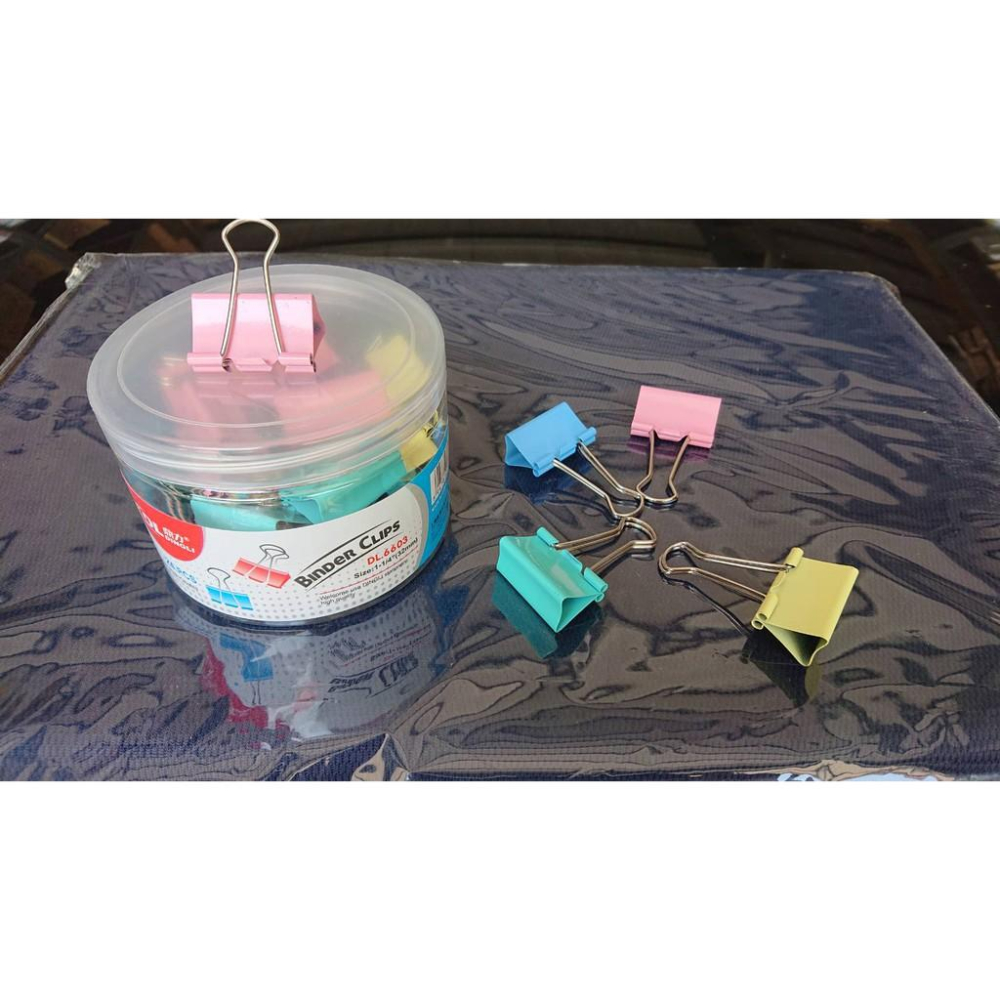 粉彩長尾夾 罐裝  15mm / 19mm / 25mm / 32mm /41mm /51mm【偉旗文具】-細節圖2