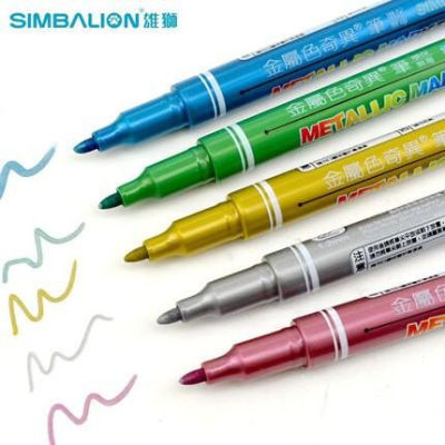 雄獅 SIMBALION MM-610 金屬色奇異筆 1.2mm 可當油漆筆使用