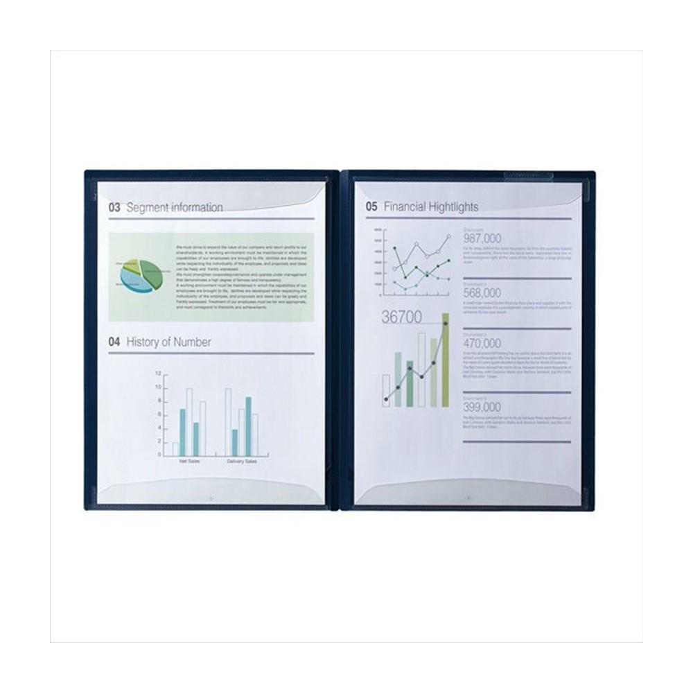 【KING JIM】kakiko 開放式資料夾 雙袋型 (8647-BK)-細節圖3