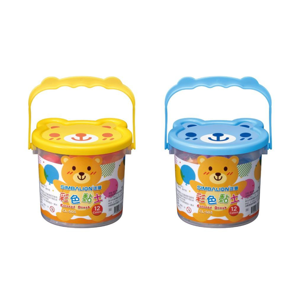 雄獅 SIMBALION CL-503 雄獅彩色黏土 12色-細節圖2