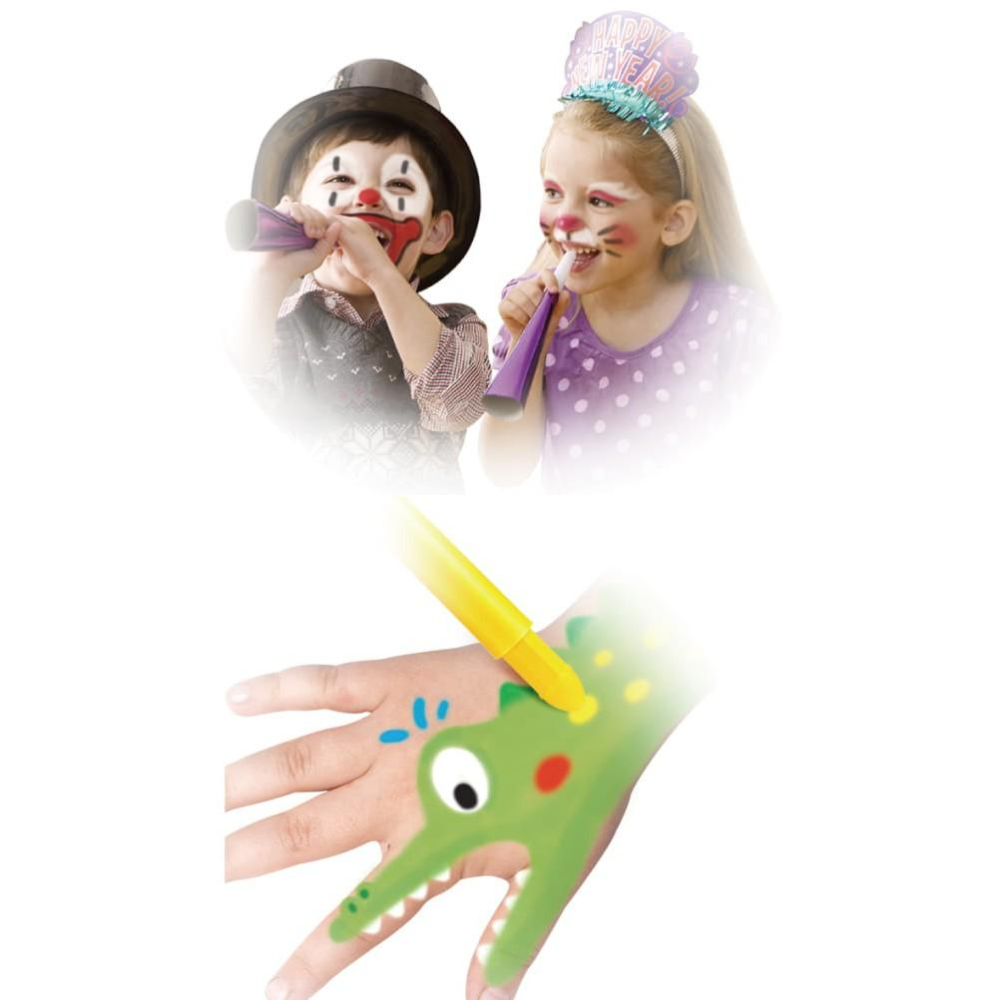 韓國 AMOS 萬聖節聖誕節 無毒 12色人體彩繪棒 12色塑膠盒人體彩繪棒 FD5PC12-細節圖2