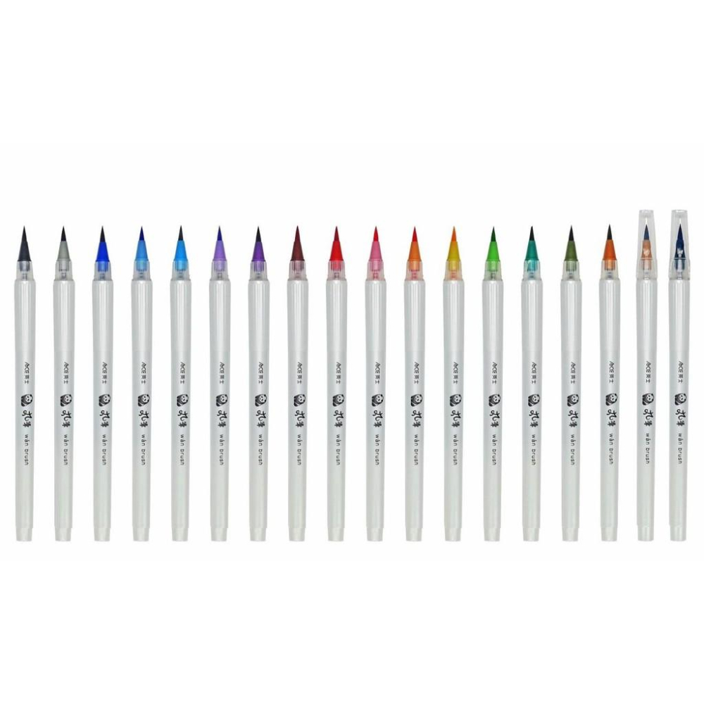 ACE英士 熊貓彩繪丸筆(毛筆)-細節圖3