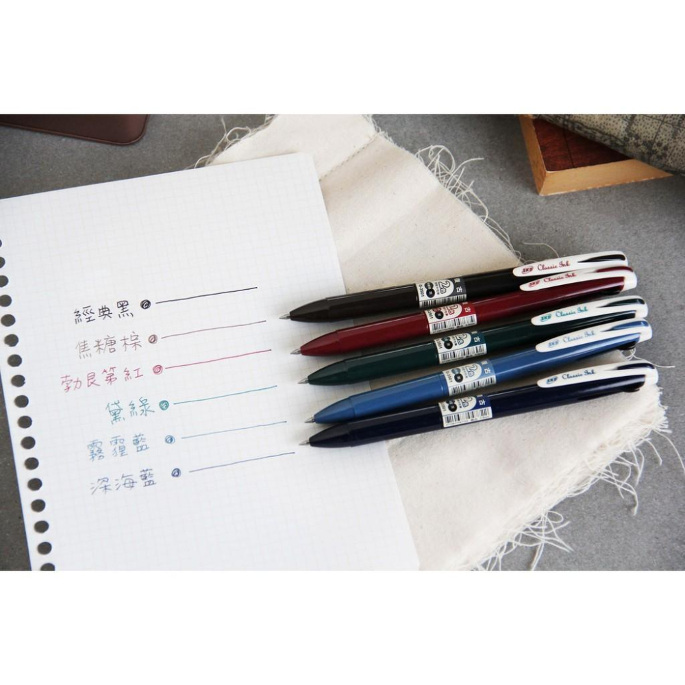SKB文明鋼筆 G-3501 復古2色按動中性筆-細節圖2