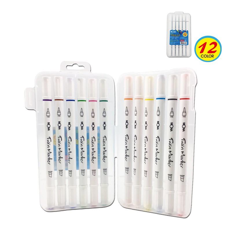 萬事捷 MONA NO.6700 學生級雙頭麥克筆 12色 / 24色 / 36色-細節圖3