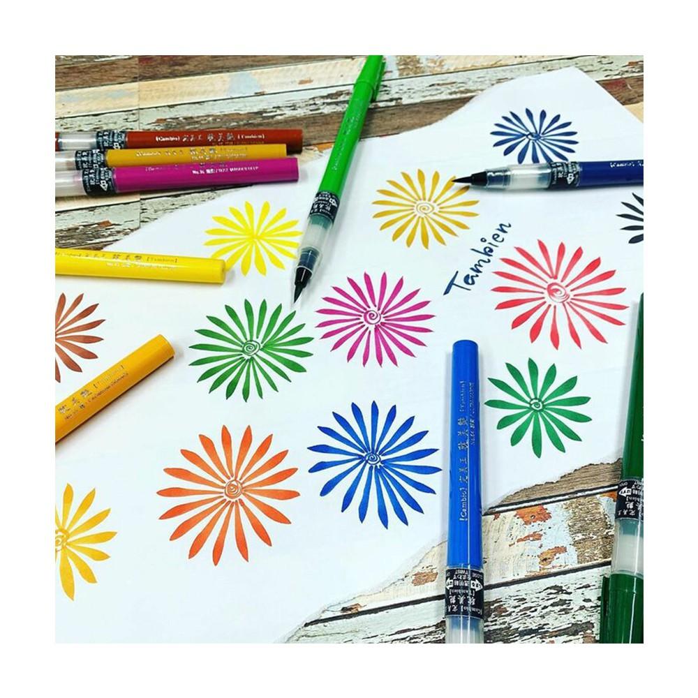 Kuretake 日本吳竹 XO50T-036S 完美王耽美艷彩色毛筆 臙脂中字-細節圖2