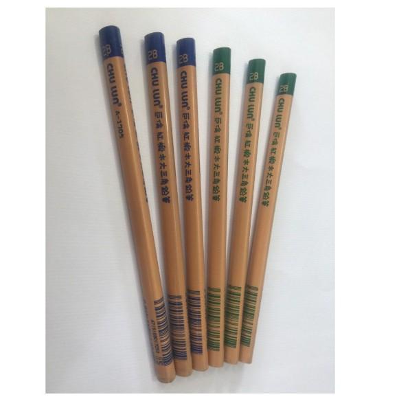 巨倫 A-1705 紅椴木2B大三角鉛筆 學齡2B大三角鉛筆-細節圖2