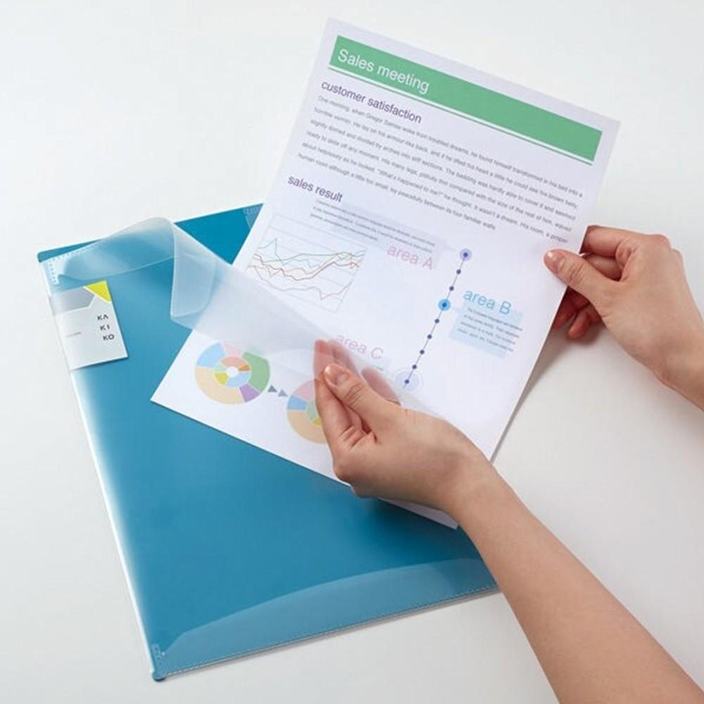 【KING JIM】kakiko 開放式資料夾 單片型 透明白 (8657T)-細節圖2