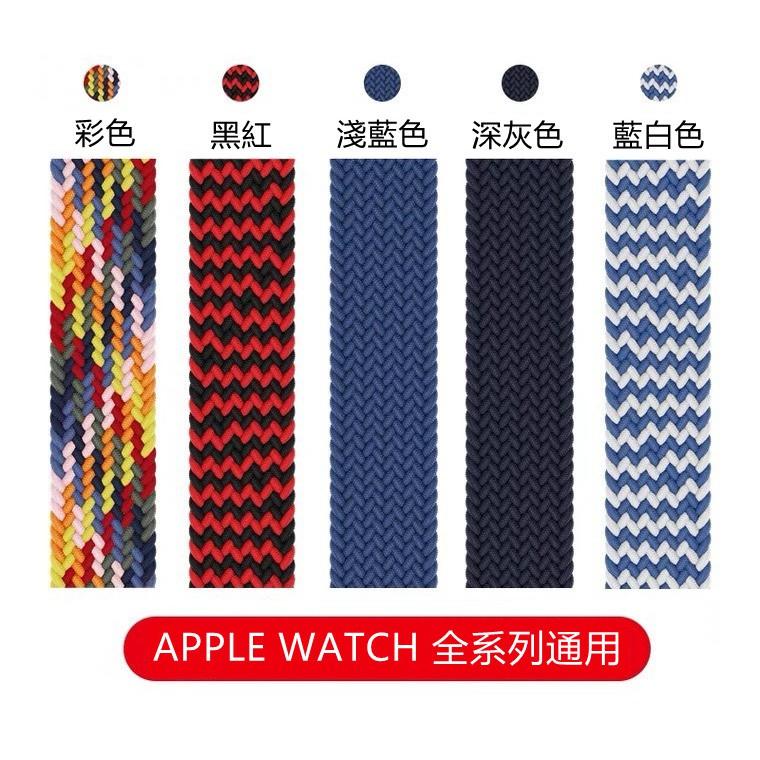 【HOC】Apple Watch 全系列通用尼龍編織錶帶-(送保護膜+透明錶殼)/蘋果手錶錶帶-細節圖4