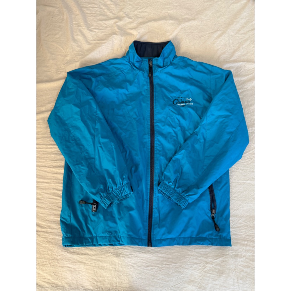 CUMAR 🇮🇹 湖水藍 青藍色 防風外套 鋪棉 保暖 內刷毛 夾克 非 羽絨外套 背心 uniqlo 連帽 上衣-細節圖3