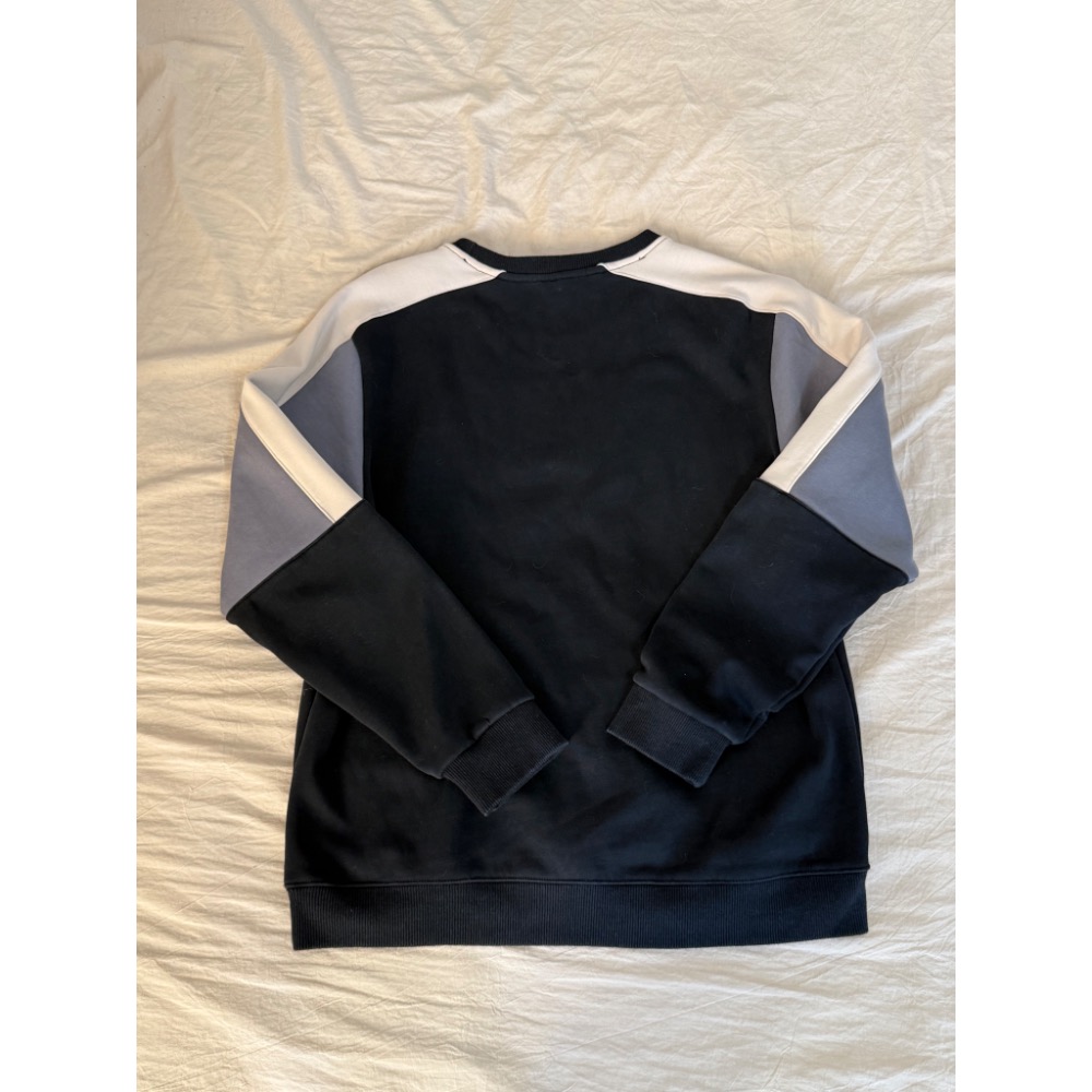 撞色長袖大學T 內刷毛保暖上衣 衛衣 黑色大學T 百搭 韓版 非 外套 夾克 uniqlo上衣 襯衫 素T-細節圖2