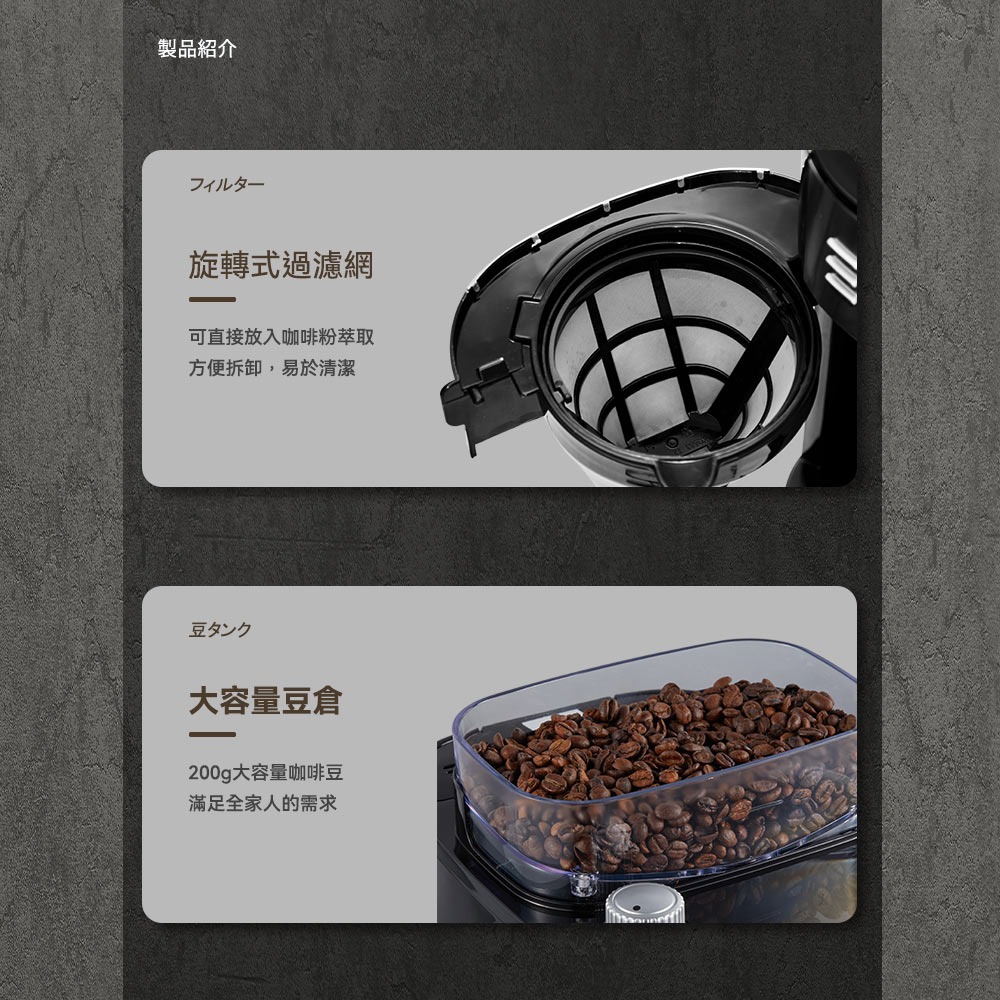 【保固一年】日本 NICOH 美式研磨咖啡機 不銹鋼錐型刀盤 2~12杯 全自動研磨美式咖啡機NK-C012-細節圖8