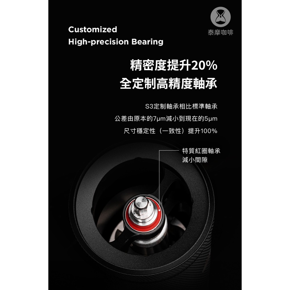 台灣公司貨 Timemore 泰摩 栗子 S3 黑色 外調手搖磨豆機 手動咖啡磨豆機 高精度外調刻度-細節圖11