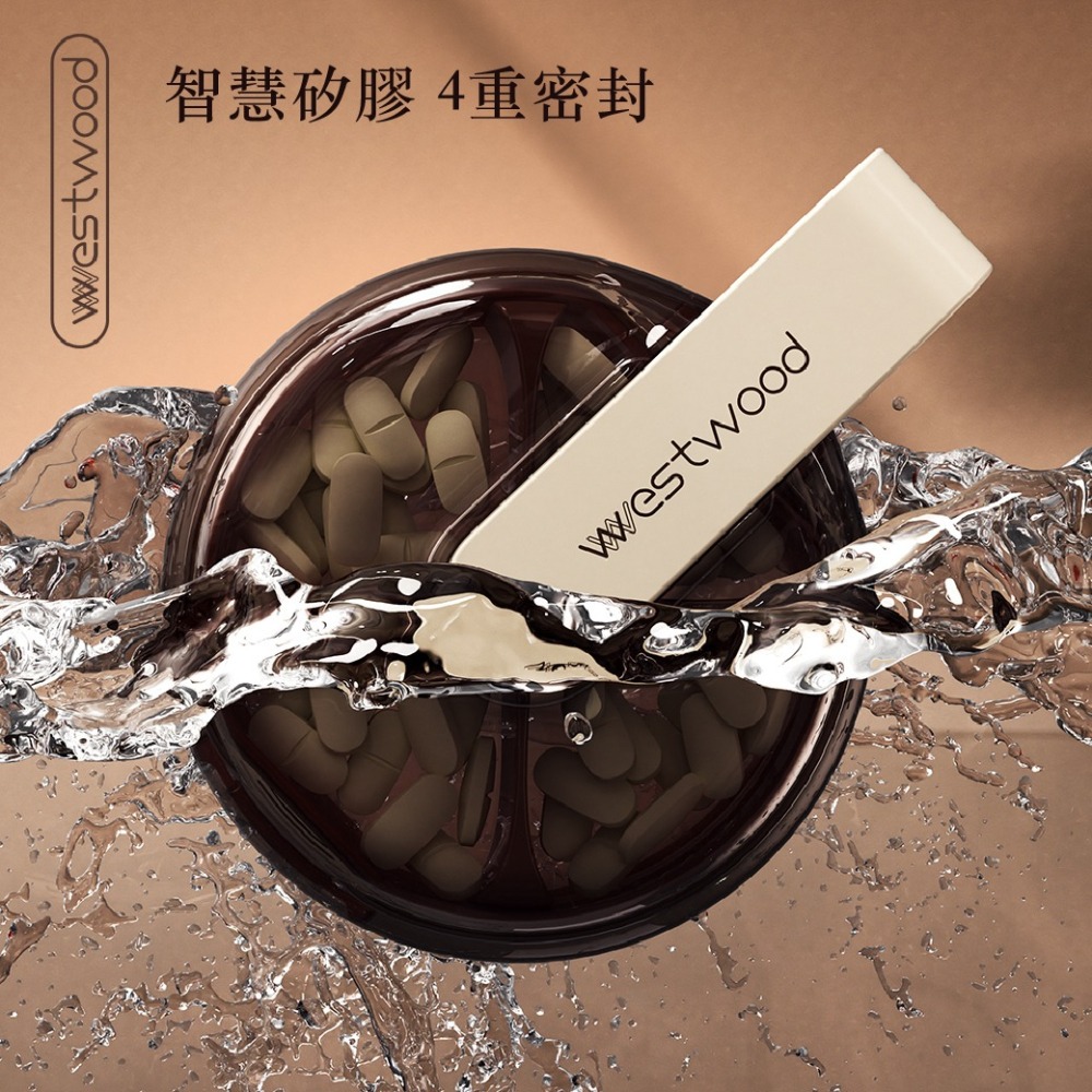 食品級PC 無毒圓形維他命盒四格／藥盒【0%BPA】-細節圖4