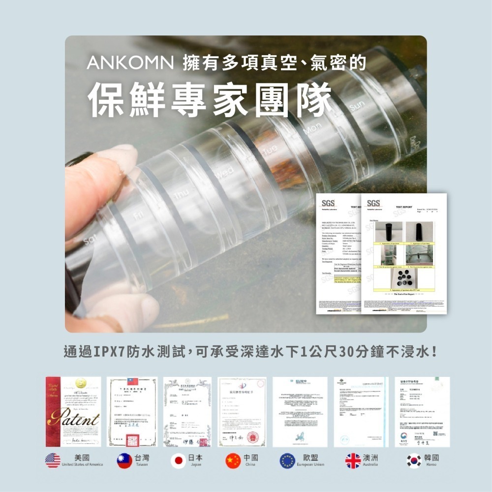 台灣製造【ANKOMN】營養氣密艙 維他命盒 保健食品分裝盒 藥盒 不含雙酚A-細節圖4