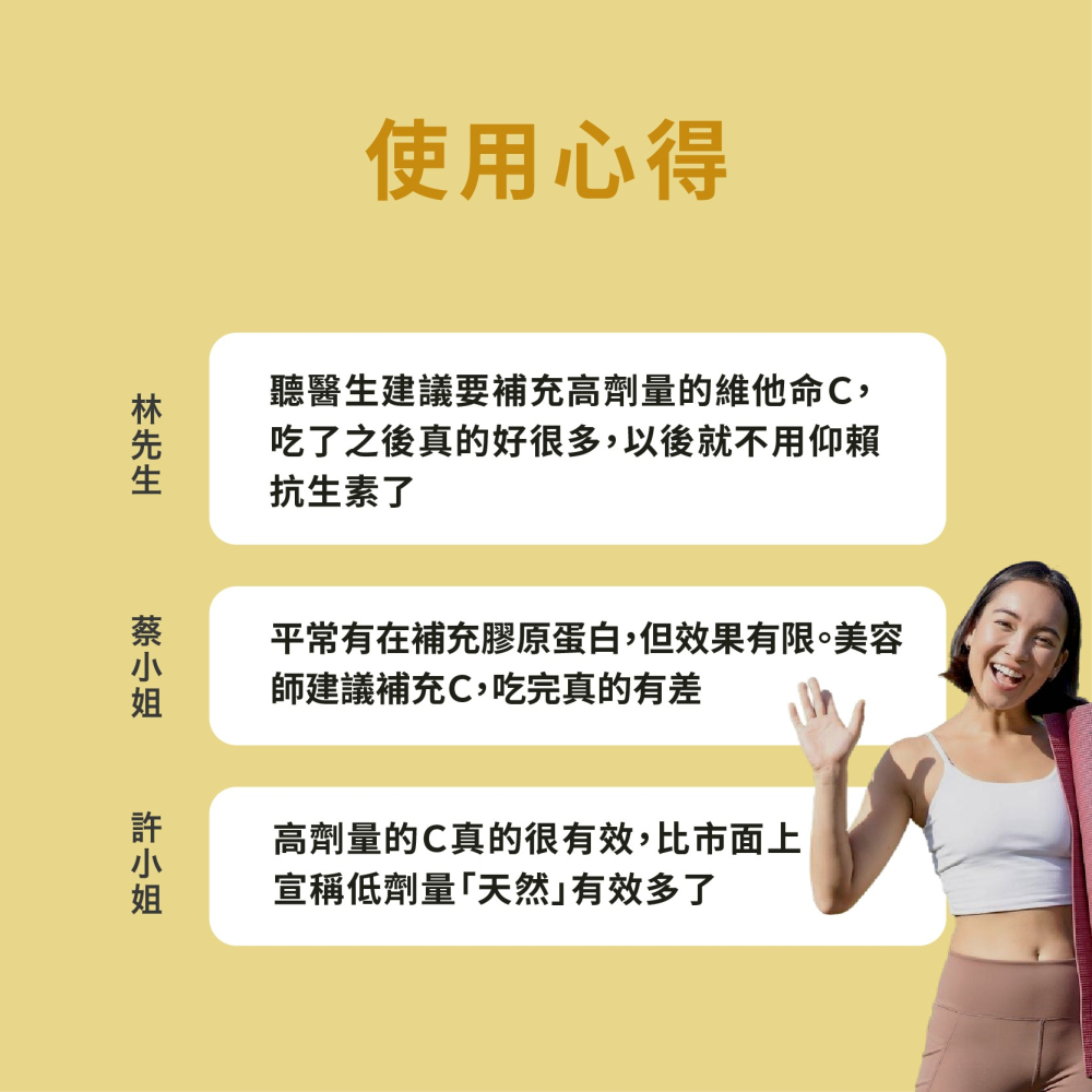 優維特 VITA 維他命C 1000mg 無二氧化矽 無色素 素食可用 高劑量 挑戰全台最少化學賦形劑-細節圖5
