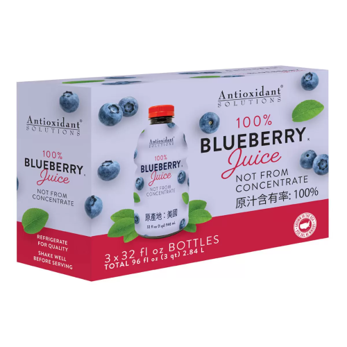 免運 Antioxidant Solutions 進口藍莓果汁 946毫升 X 3瓶 #134969【杰洋好市多代購】