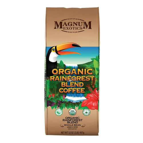 免運 Magnum 熱帶雨林有機咖啡豆 907公克 #676047【杰洋好市多代購】
