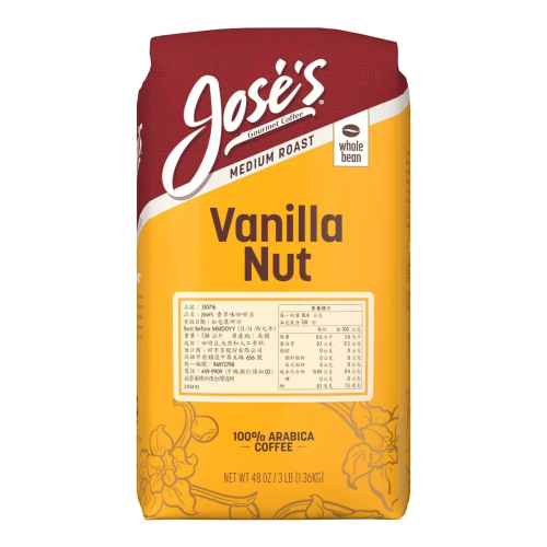免運 Jose＇s 香草味咖啡豆 1.36公斤 #330716【杰洋好市多代購】