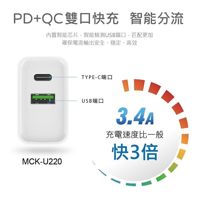 3.4A雙孔快充頭U220【緣屋百貨】天天出貨 充電頭 豆腐頭 PD快充頭 充電器 快充頭 PD快充 快充充電頭-細節圖4