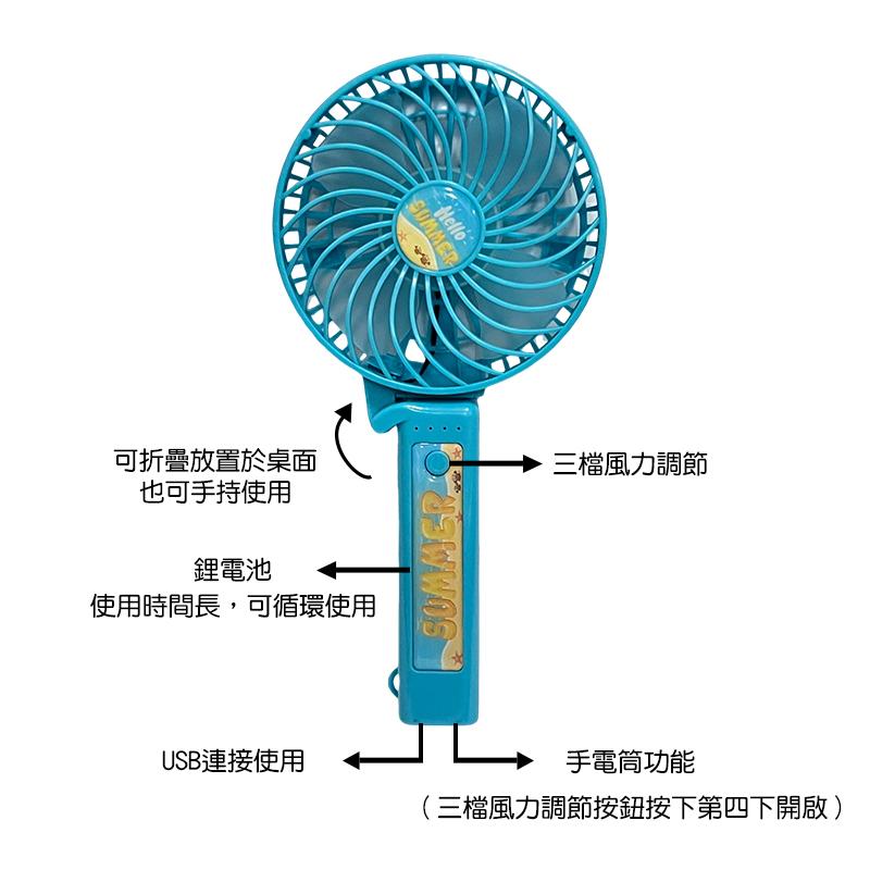 折疊兩用風扇【緣屋百貨】天天出貨 電風扇 USB充電式風扇 手持風扇 兩用桌扇 迷你風扇 攜帶方便 旅行風扇 隨身風扇-細節圖4