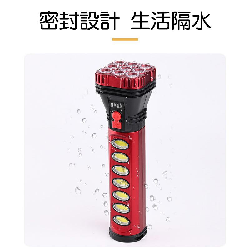 太陽能&USB手電筒18W【緣屋百貨】天天出貨 照明燈 太陽能 充電式 LED手燈 強光 登山 露營 戶外燈 探照燈-細節圖5