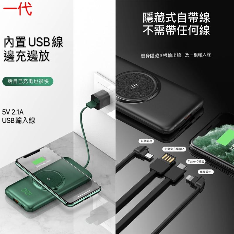 ONAIR無線液晶行動電源一代二代20000mAh【緣屋百貨】天天出貨 自帶4線 無線充電 蘋果 switch 安卓-細節圖5