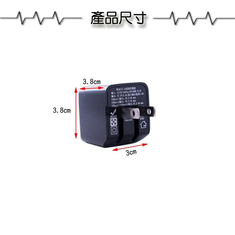 EZGO2.4A雙孔折疊快充電頭 apple充電器 通用快充頭 小白充【緣屋百貨】天天出貨 旅充頭 安卓 豆腐頭-細節圖6