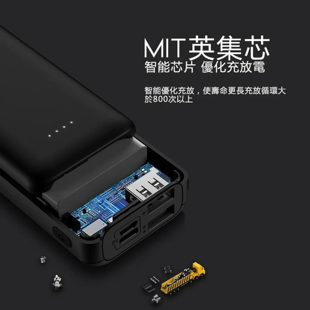 10000mAh4孔迷你大容量馬卡龍行動電源【緣屋百貨】天天出貨 10000mah Type-C行動充 蘋果行動電源-細節圖6