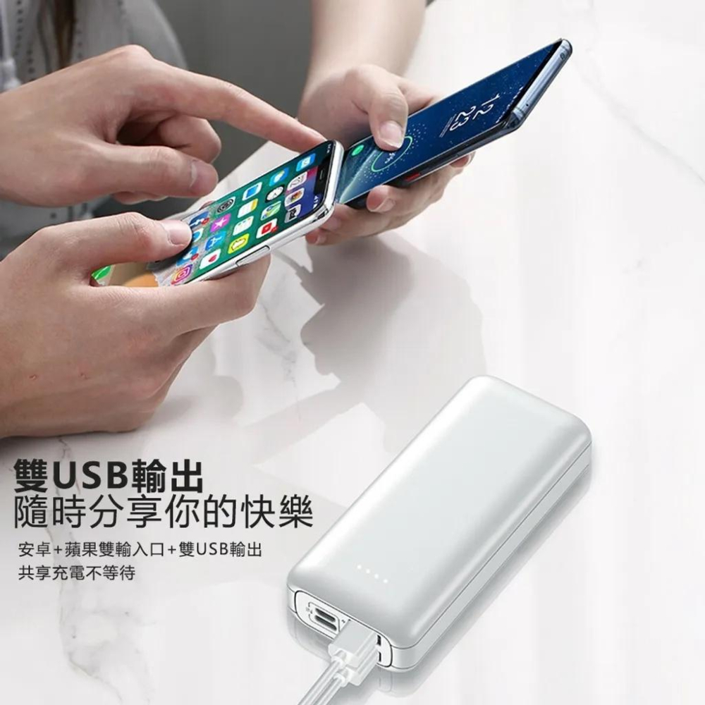 10000mAh4孔迷你大容量馬卡龍行動電源【緣屋百貨】天天出貨 10000mah Type-C行動充 蘋果行動電源-細節圖8