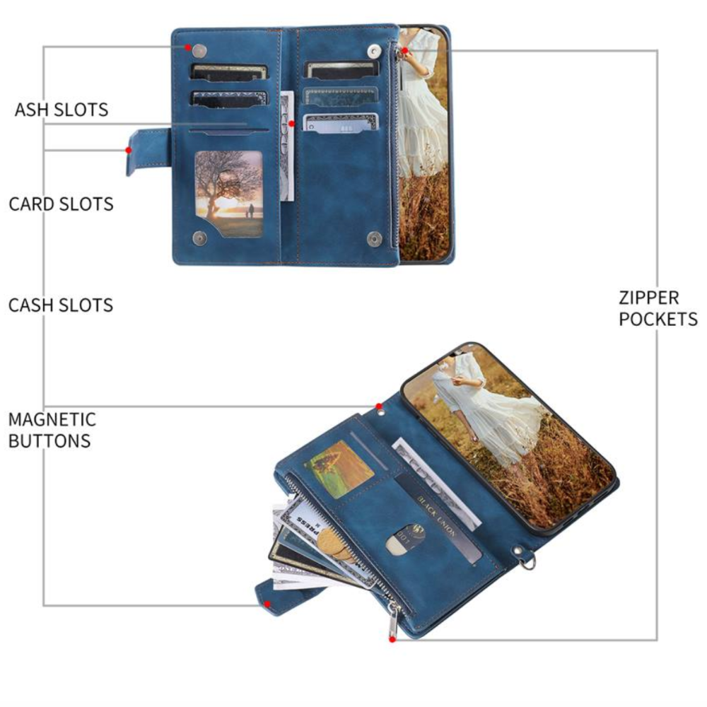 005款格子拉鍊帶短繩手機皮套Iphone11/12 ( Mini / iPhone / Pro / Pro Max)-細節圖9