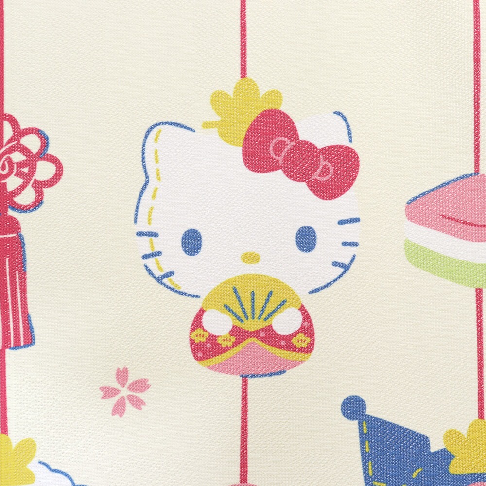 日本製COSMOS三麗鷗凱蒂貓HelloKitty門簾窗簾三麗鷗人物吊娃娃85X90-細節圖3