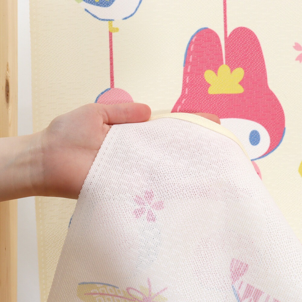 日本製COSMOS三麗鷗凱蒂貓HelloKitty門簾窗簾三麗鷗人物吊娃娃85X90-細節圖6