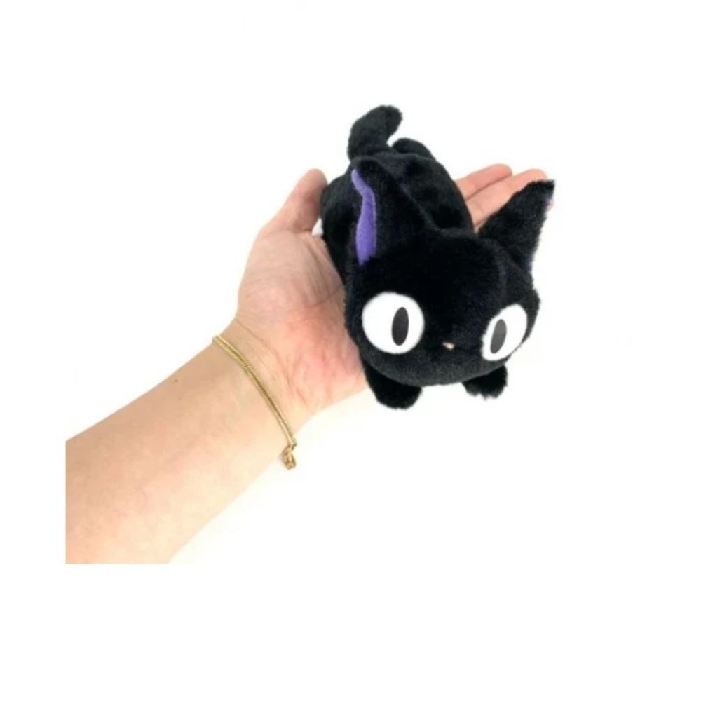 日本 正版 宮崎駿 吉卜力 魔女宅急便 黑貓 吉吉 娃娃 趴姿 玩偶 布偶 聖誕節 萬聖節 交換禮物-細節圖3