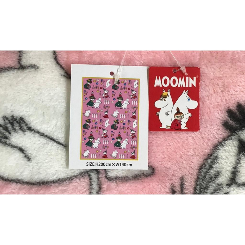 日本 正版 Moomin 姆明 嚕嚕米 魯魯咪 小不點 花朵 花卉 珊瑚絨 蓋毯 毛毯 毯子 披肩毯 被子 保溫 保暖-細節圖6
