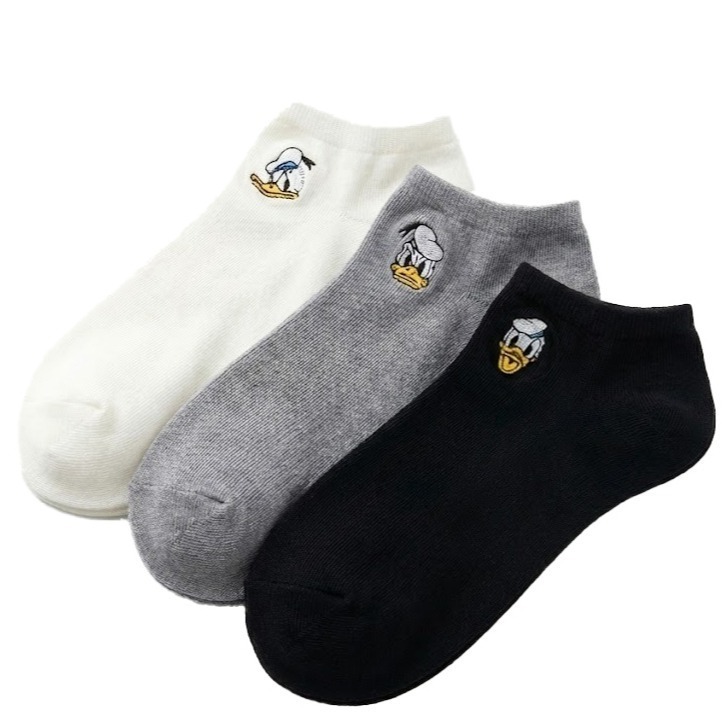 迪士尼 襪子 3入組 短襪 隱形襪 踝襪 唐老鴨-規格圖6