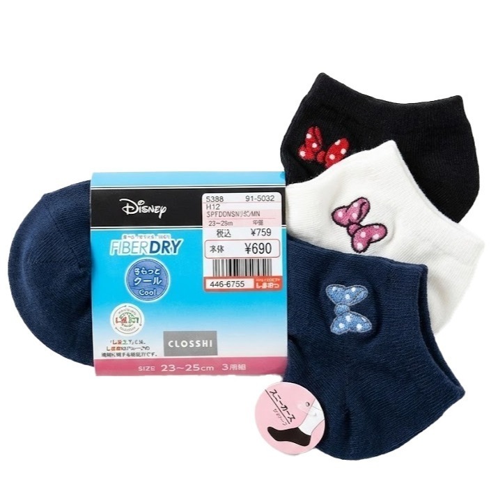 踝襪/米妮/23-25公分/3入組