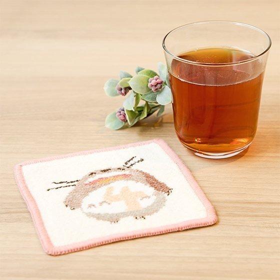 日本 正版 三鷹森美術館 限定 龍貓 雪尼爾 月份 系列 杯墊 小手帕-細節圖3