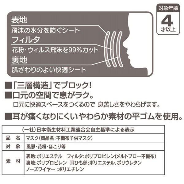 *出清中* 日本 Skater 兒童 幼童 嬰幼兒 口罩 10入 4歲以上 三層 防塵 紗布口罩 橡膠耳繩 MSKP3-細節圖8
