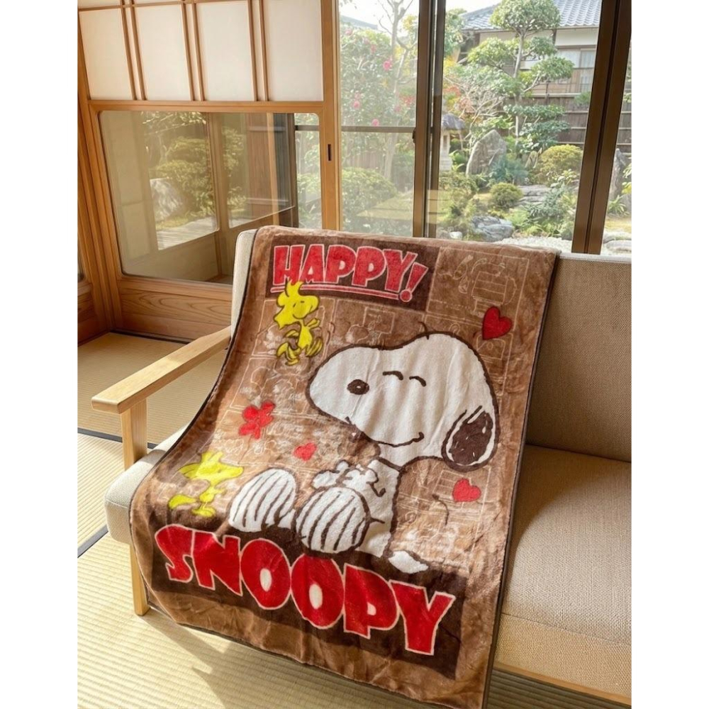 日本 迪士尼 史努比 米奇 米妮 米老鼠 法蘭絨 毛毯 毯子 被子 小毛毯 交換禮物 聖誕節禮物-細節圖3
