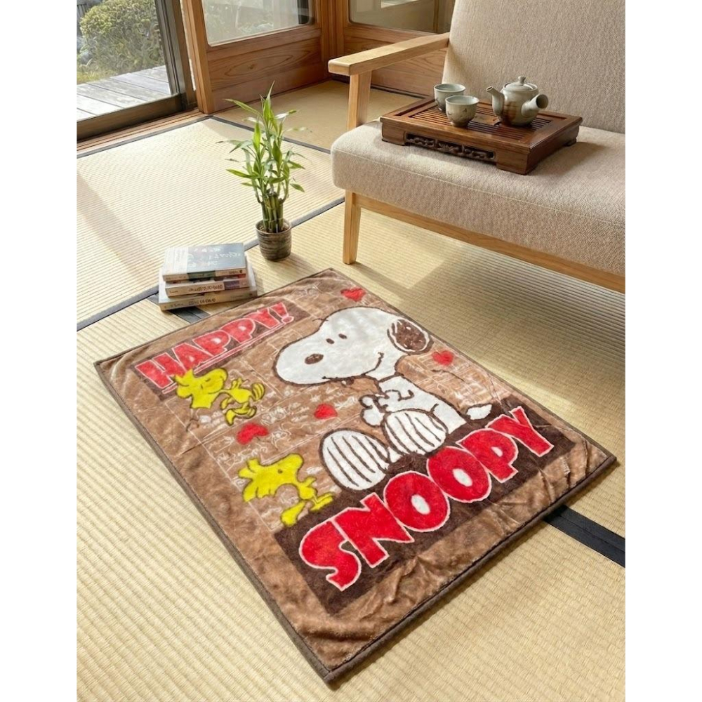 日本 迪士尼 史努比 米奇 米妮 米老鼠 法蘭絨 毛毯 毯子 被子 小毛毯 交換禮物 聖誕節禮物-細節圖4