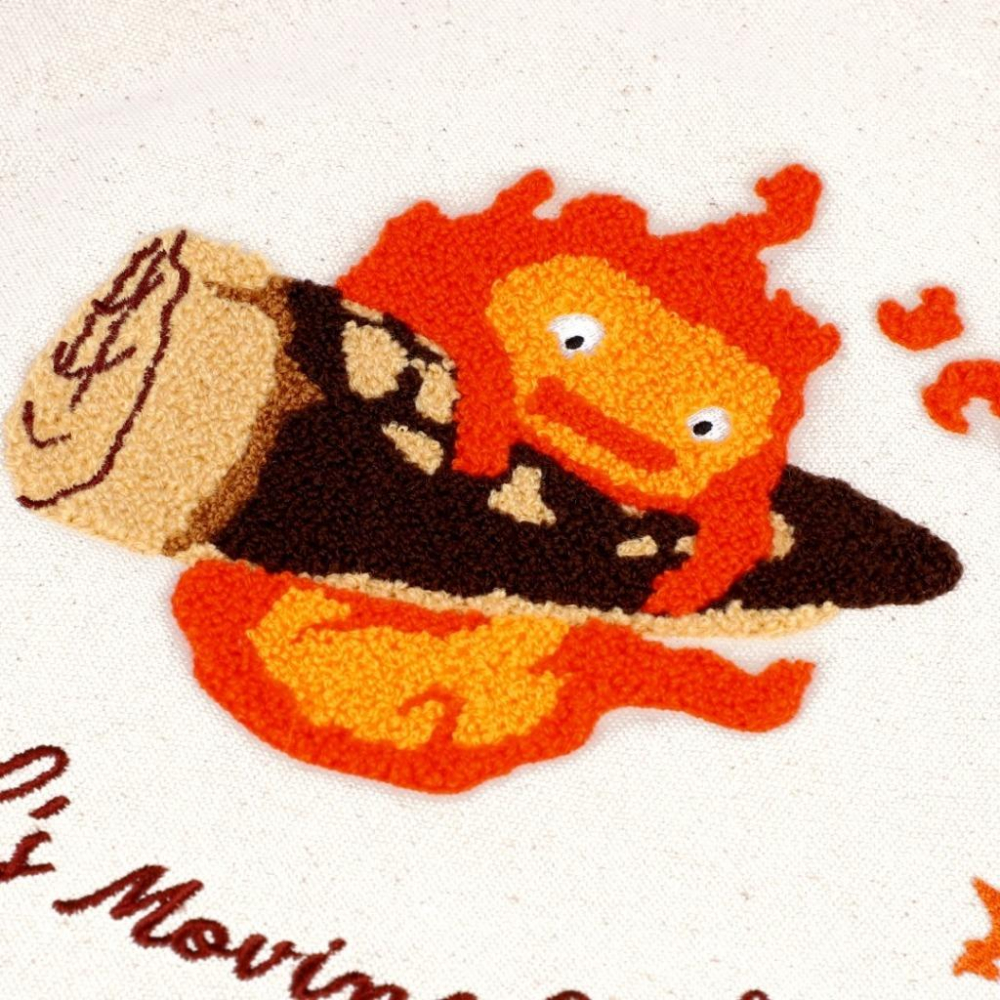 日本 正版 霍爾的移動城堡 卡西法 帆布袋 手提袋 購物袋 袋子 提袋 送禮 交換禮物 生日禮物 聖誕禮物-細節圖5