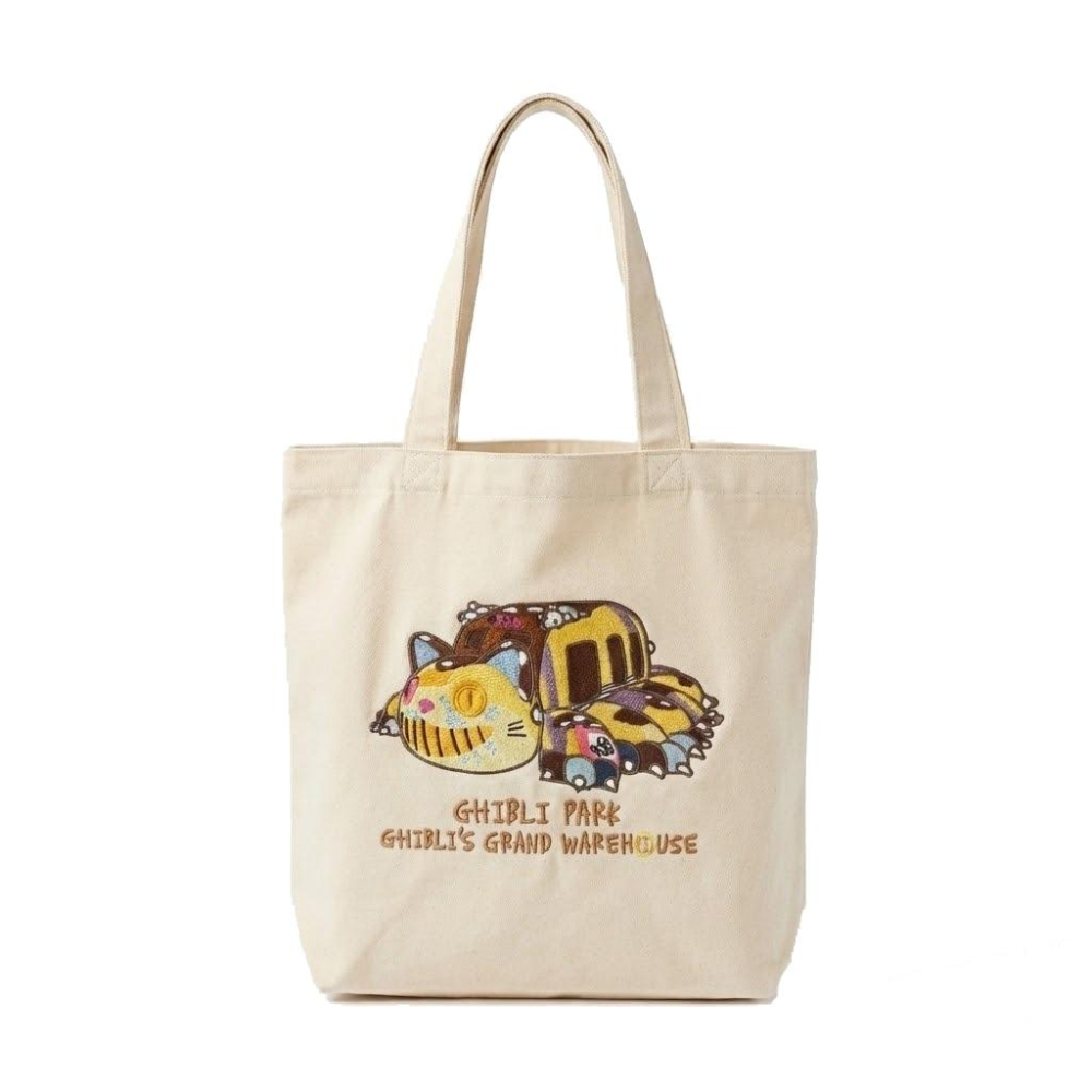 日本 正版 吉卜力公園 龍貓 龍貓公車 帆布袋 手提袋 購物袋 袋子 提袋 送禮 交換禮物 生日禮物 聖誕禮物-細節圖2