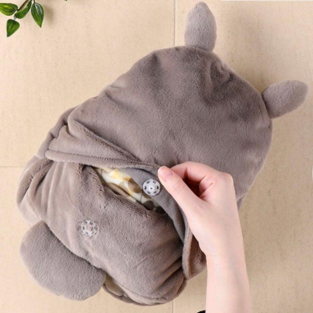 日本 正版 宮崎駿 吉卜力 龍貓 收納 娃娃 玩偶 抱枕 毯子 毛毯 被子 午睡毯 交換禮物 萬聖節 聖誕節-細節圖3