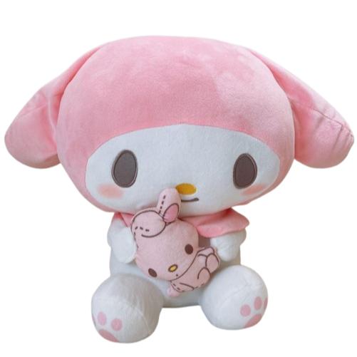 日本 正版 三麗鷗 美樂蒂 特大 娃娃 公仔 玩偶  景品 夾娃娃機 無吊牌 FuRyu-細節圖2