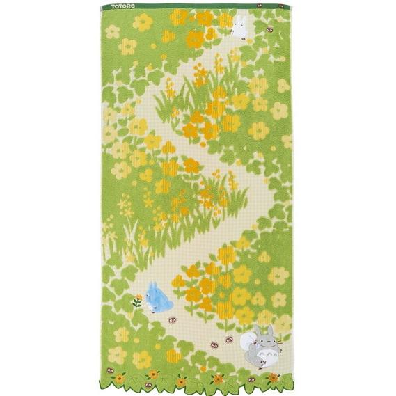 日本 正版 Marushin丸真吉卜力浴巾刺繡無捻紗抗菌龍貓魔女宅急便宮崎駿豆豆龍TOTORO 毛巾 手帕 運動毛巾-細節圖5