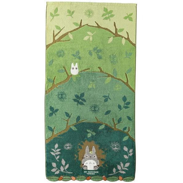 日本 正版 Marushin丸真吉卜力浴巾刺繡無捻紗抗菌龍貓魔女宅急便宮崎駿豆豆龍TOTORO 毛巾 手帕 運動毛巾-細節圖6