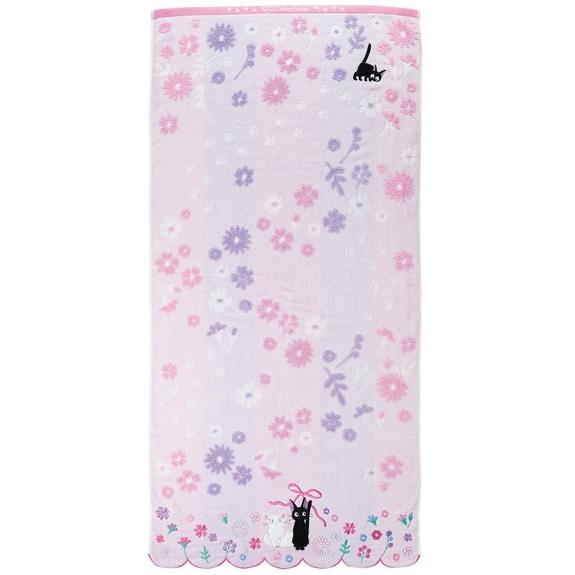 日本 正版 Marushin丸真吉卜力浴巾刺繡無捻紗抗菌龍貓魔女宅急便宮崎駿豆豆龍TOTORO 毛巾 手帕 運動毛巾-細節圖7